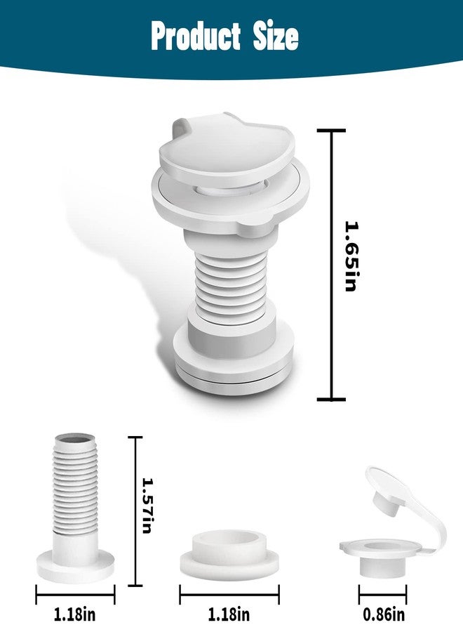 Hasanbar Cooler Drain Plug Replacement for Coleman, 1.5" Standard Drain Plug Kit Assembly, Drain Plug Replacement Parts for Coleman Xtreme Cooler 50 qt, 58 qt, 82 qt Leak-Proof, Cooler Accessories, 2 Pack - Image 4