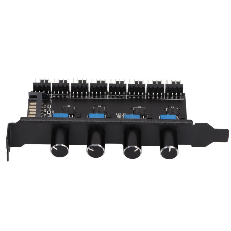 PWM Fan Hub 8 Channel: Knob Adjustment Speed Controller - High Performance Material Space Saving for PC CPU Chassis HDD VGA Water Cooling Systems - Image 3