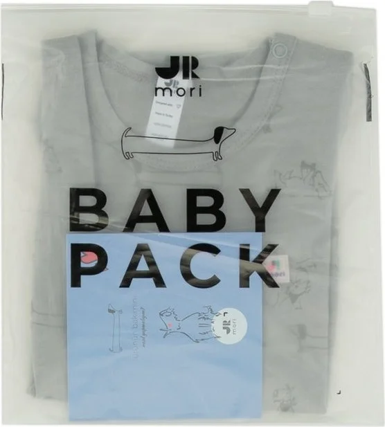 جرموري Mr.j & Ms.r Printed Long Sleeve Bodysuit with Shoulder Snaps