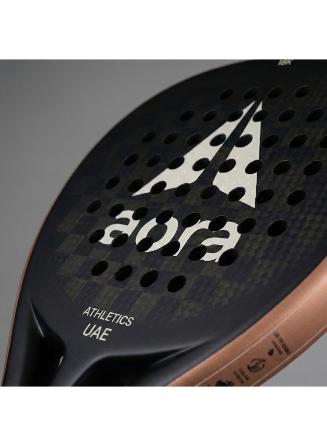 Aora Paddle Tennis Racket 18K Carbon Fiber Terra Cotta – Professional Lightweight Control & Power Padel Racket with Optimized Sweet Spot, Shock Absorbing Core & Ergonomic Non-Slip Grip for Men & Women - Image 5