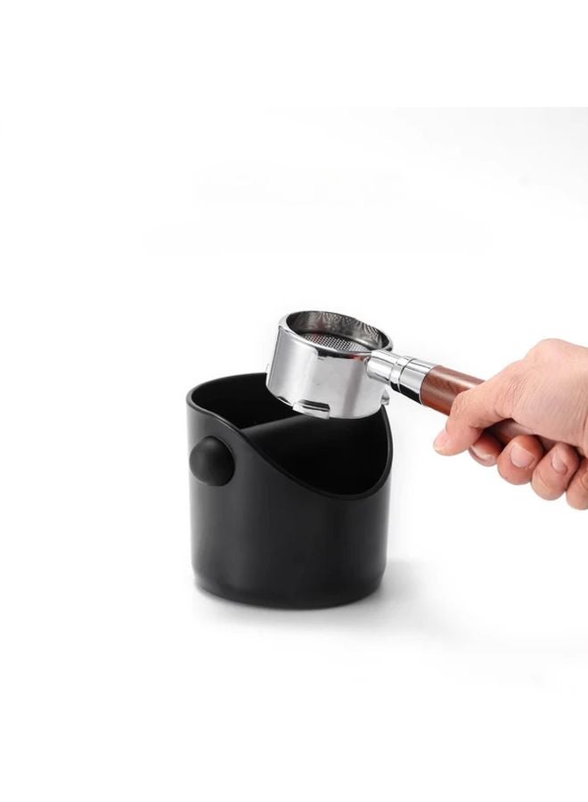 Black Coffee Grinder Dust Bin With Removable Strike Rod Barista Tamping Box - Image 3