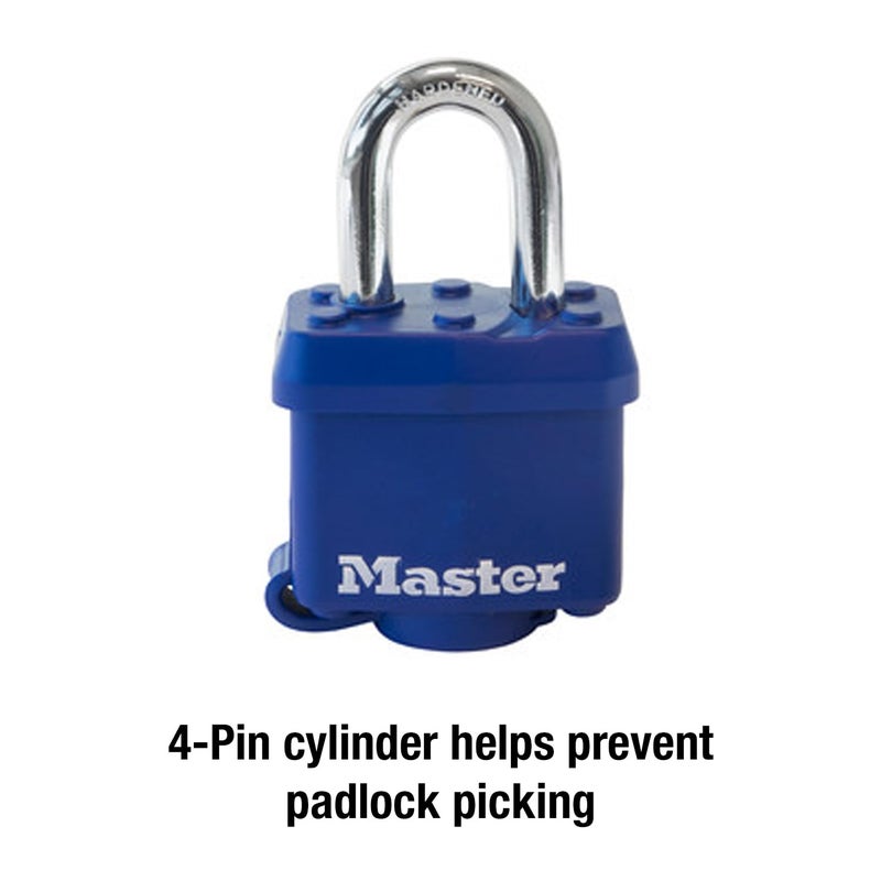 Master Lock Master Lock 312D Weatherproof Padlock,Navy Blue  - Image 5