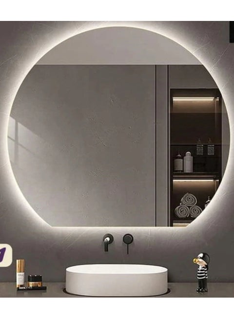 Illuminated bathroom mirrors, size 50 cm, circular