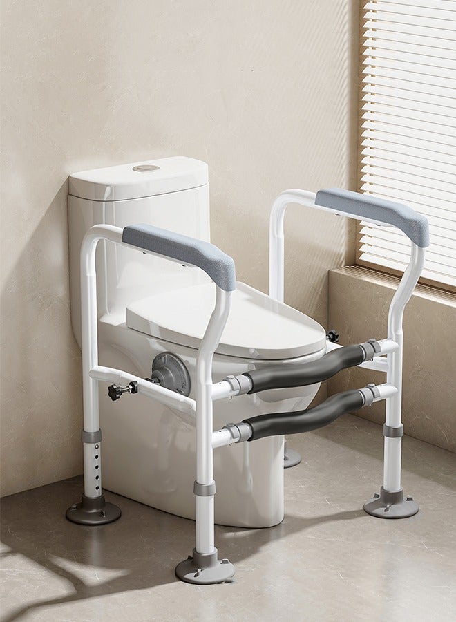 Toilet Safety Rails，Bathroom Adjustable Height and Width  Handrail with Suction Cups,Armrest Frame for Nursing Home ,Non-Slip Health Care Equipment  for  Elderly - Image 1