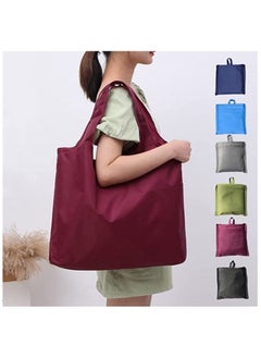 UrbanEssentia Reusable Grocery Bags, Set of 3pcs, Durable, Waterproof, Eco-friendly, Portable, Shoulder Handbags, Tote bags, Foldable Shopping Bags with Pouch  - Image 5