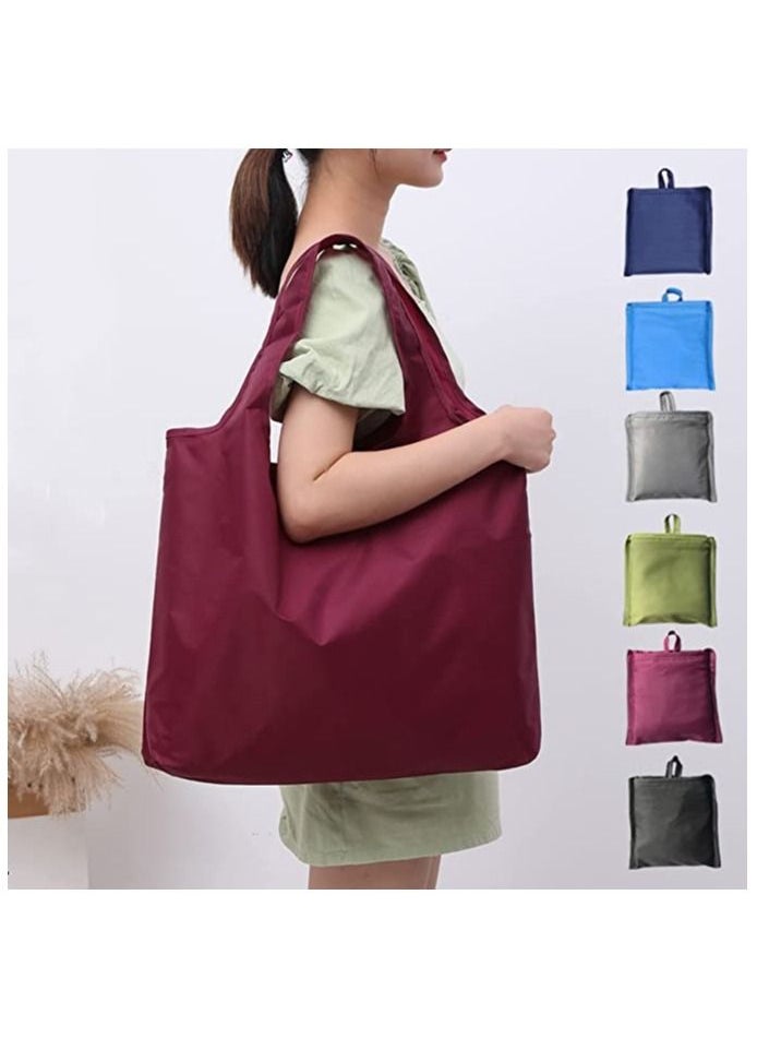 UrbanEssentia Reusable Grocery Bags, Set of 3pcs, Durable, Waterproof, Eco-friendly, Portable, Shoulder Handbags, Tote bags, Foldable Shopping Bags with Pouch  - Image 5