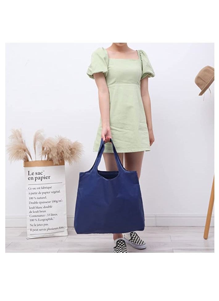 UrbanEssentia Reusable Grocery Bags, Set of 3pcs, Durable, Waterproof, Eco-friendly, Portable, Shoulder Handbags, Tote bags, Foldable Shopping Bags with Pouch  - Image 3