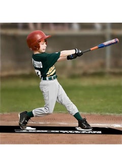 Generic Baseball Training Mat, 90 x 60 cm, Black Rubber, Batting Mat with Toes Facing Place, Silent Anti-Skid, Suitable for Baseball, Softball, T-Ball, Left and Right-Handed Players  - Image 2
