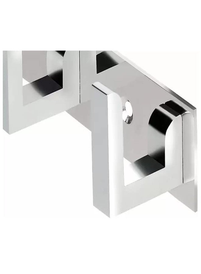 Deeplax flat 6 Hooks Stainless Steel Bathroom Cloth Hooks/Hanger/Key Holder/Door Wall Robe Hooks Rail for Hanging Keys, Clothes, Towel Hook Rail Stainless Steel Pack of 2 PCS Hangers (Silver) - Image 3