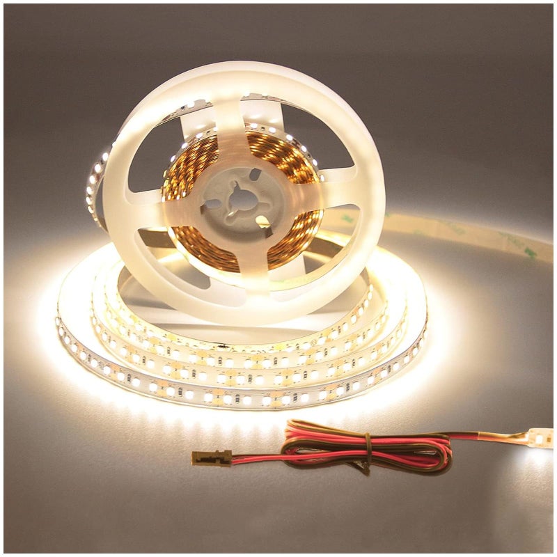 VST LED Strip Lights Natural White 12V Cuttable Connectable Dimmable 120LEDs CRI 90+ LED Tape Light for Indoor Under Cabinet ETL-Listed,No Driver (4000K-16.4FT White) - Image 1