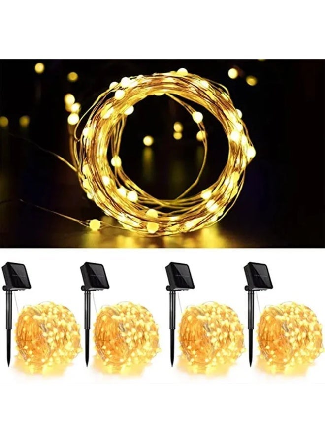 Solar Outdoor String Lights - 2 Pack Decorative Fairy Lights - IP65 Waterproof for Garden, Balcony, Fence & Patio - Auto On/Off Solar Powered Lighting (Warm White) - Image 3