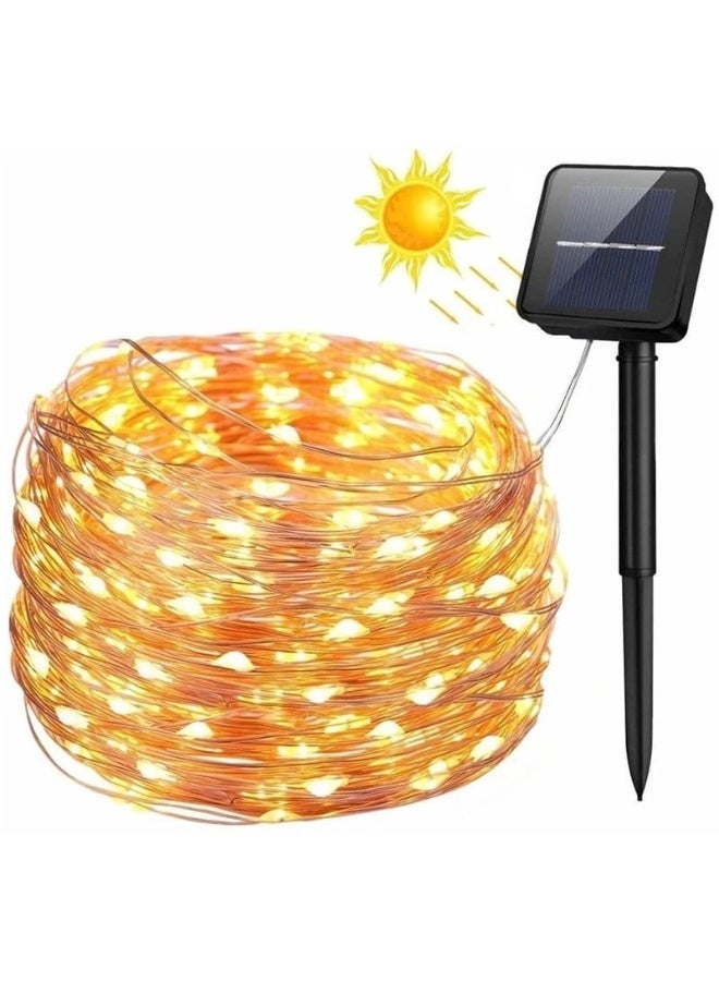 Solar Outdoor String Lights - 2 Pack Decorative Fairy Lights - IP65 Waterproof for Garden, Balcony, Fence & Patio - Auto On/Off Solar Powered Lighting (Warm White) - Image 2