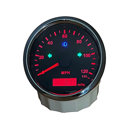 ELING Auto Speed Gauge Kit MPH GPS Speedometer Odometer 125MPH Mileage Adjustable Overspeed Alarm for Boat Car Truck Motorcycle 85MM 12V 24V - Image 2
