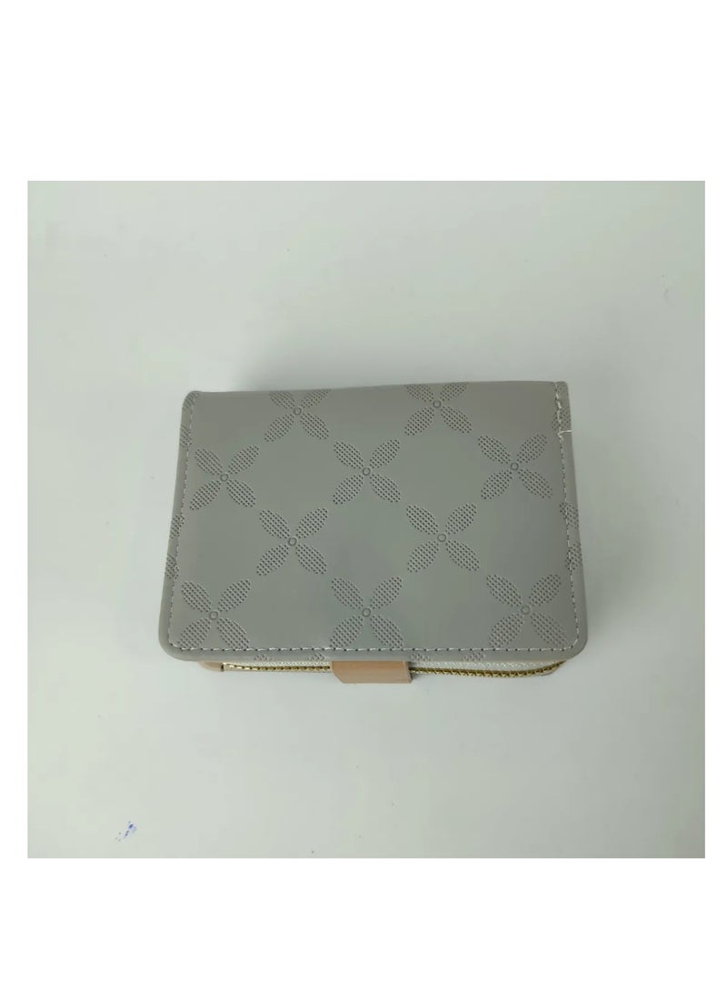 Grey leather women's wallet  - Image 4