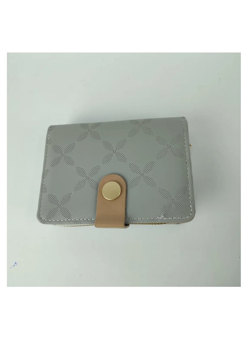 Grey leather women's wallet  - Image 1