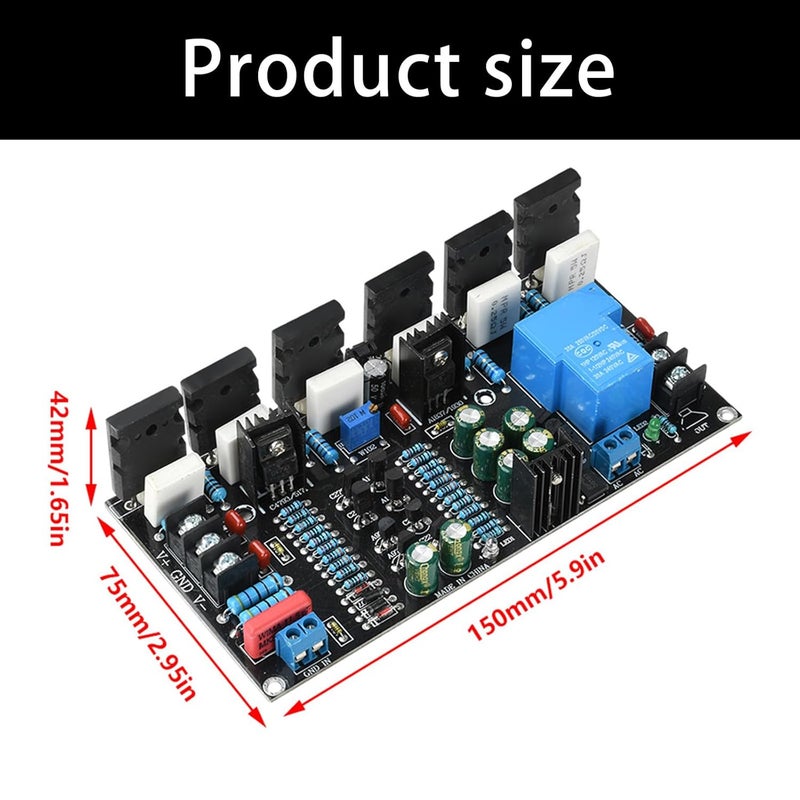300W Power Amplifier Board High Fidelity Sound Wide Voltage Compatibility - Image 5