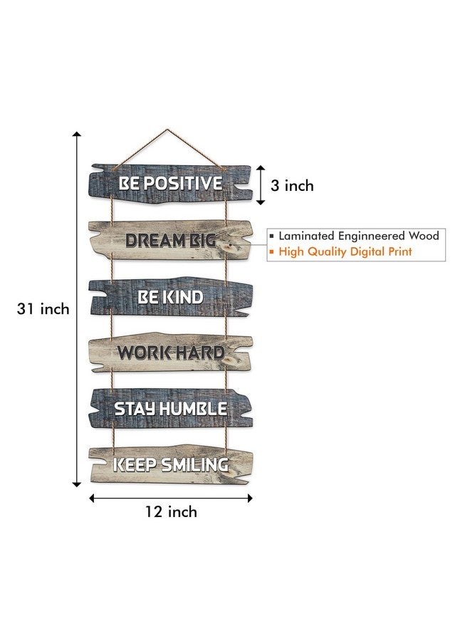 آرتفيب قطعة ديكور حائط خشبية من Artvibes لغرفة المعيشة | غرفة النوم | ديكور المنزل | هدايا | قطعة ديكور مقتبسة | لوحة فنية للحائط للقاعة | مجموعة من 6 قطع (WH_3231NN) - Image 5
