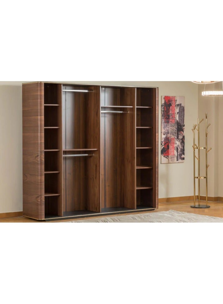 MK Kabbani Furniture Brown 6 Doors wardrobe  - Image 2