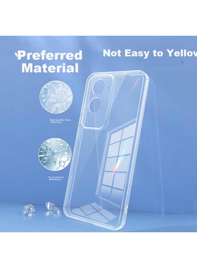 Kmaxai Ultra-thin Full Cover Tpu Transparent Phone Case For Vivo Y36c, Anti-scratch And Anti-drop, With Lens Protection - Image 1