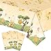 WISSLERMER 3pcs Party Tablecloth Bear Baby Shower Tablecloths Classic Bear Disposable Thickened Plastic Table Cover for Kids 1st 2rd Baby Party Supplies 54x108Inches Yellow - Image 3