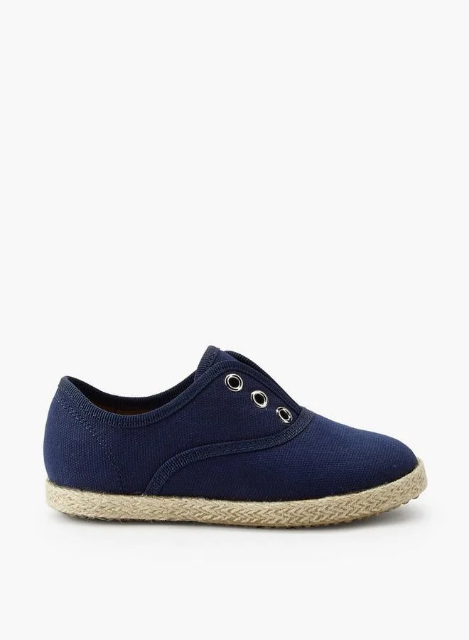 ببرمنة Boys Eyelet Detail Espadrille Loafers