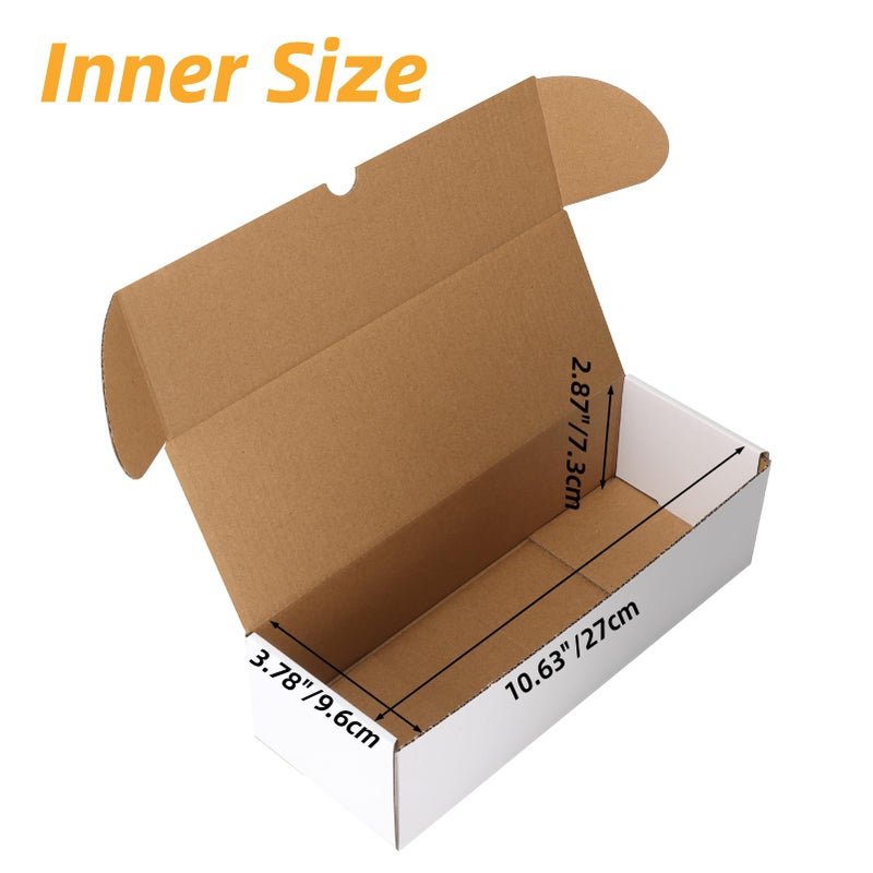 Serwrsw Bulk 900 Capacity Trading Cards Storage Box, in Total 25 Pack Brown White Cardboard Shipping Boxes for 22500 Count 12pt 2.5x3.5 inch Cards or Sleeved Cards - Image 4