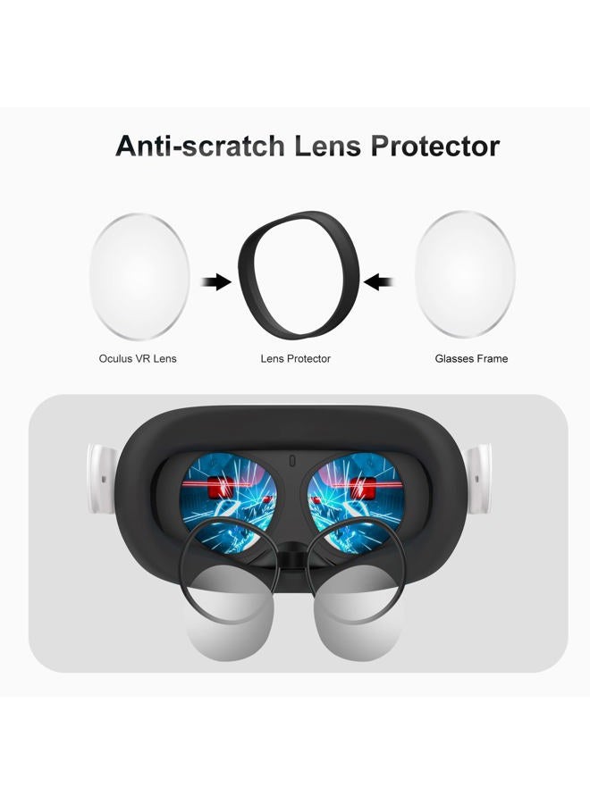 SUPERUS Lens Protector Compatible with Oculus/Meta Quest 2, Glasses Spacer - Anti-scratch VR Accessories to Prevent Your Glasses from Scratching VR Lenses (Black) - Image 2