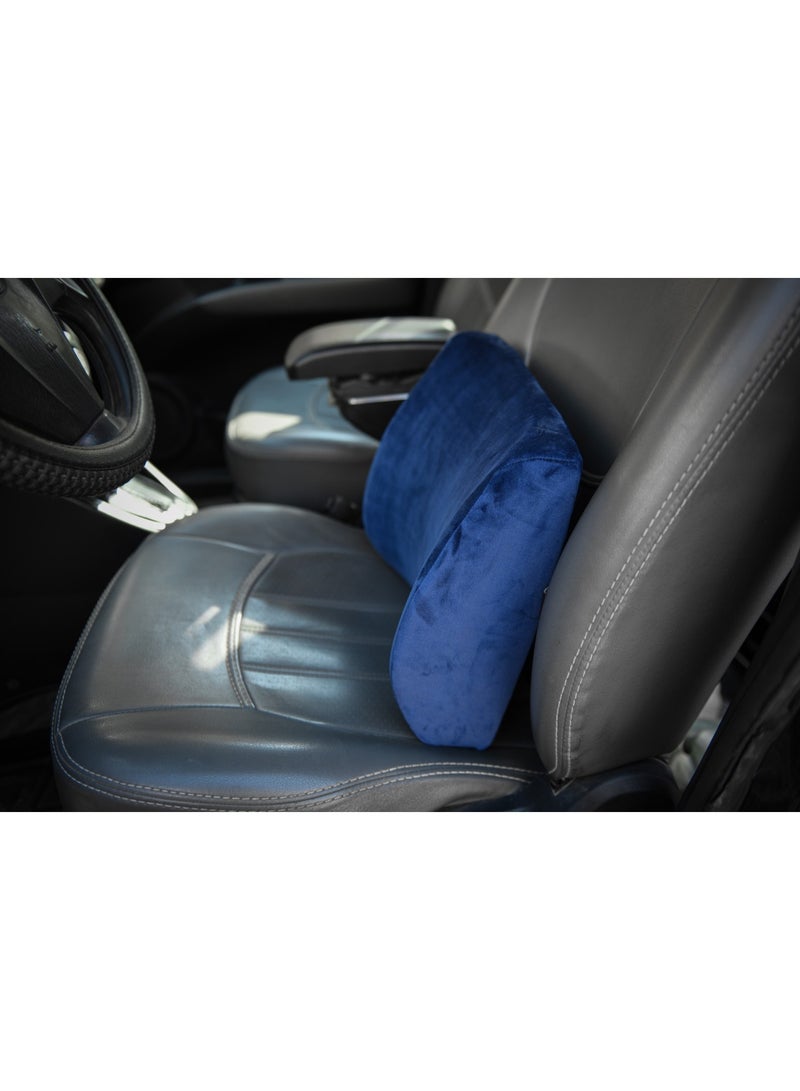 HT Medical Max Comfort Lumbar Medical Foam Back Cushion Medical Backrest (Blue)  - Image 3