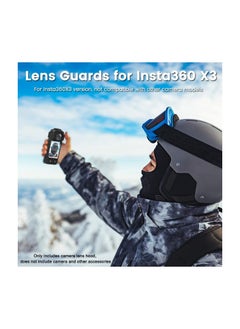 KASTWAVE Lens Guards for Insta360 X3, Transparent Protective Case for Insta 360 ONE X3 Panoramic Action Camera Accessory  - Image 3