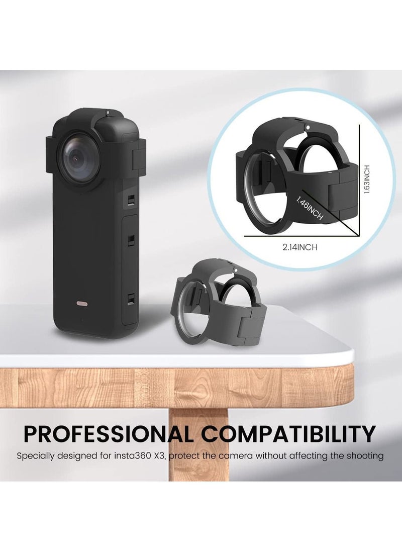 KASTWAVE - Lens Guards for Insta360 X3, Transparent Protective Case for Insta 360 ONE X3 Panoramic Action Camera Accessory - Image 1