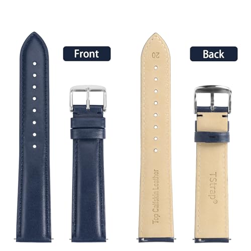 TStrap Leather Watch Bands for Moonswatch - Blue Watch Strap Compatible with Omega x Swatch Moonwatch - 20mm Quick Release Watch Band Replacement for Moonswatch Speedmaster - Image 2