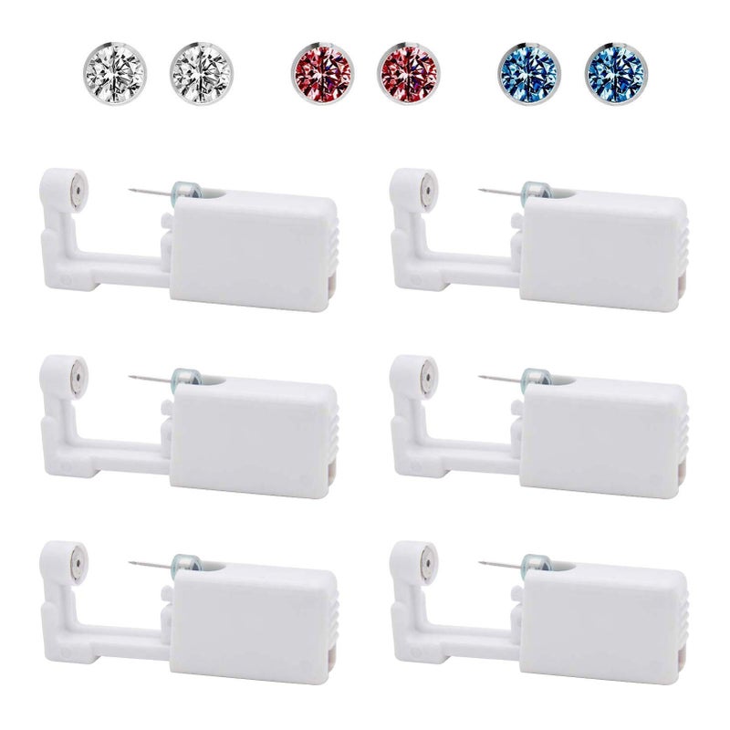 Multiple Sets Of Disposable Ear Piercing Tools, Ear Piercing Device With Built-In Stainless Steel Special Piercing Earrings In A Box - Image 1