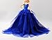 Cora Gu Handmade Cora Gu Sapphire Blue Ball Gown Princess Dress Fit for 12 Doll and Something Blue for Bride Wedding and Dolls not Included - Image 2