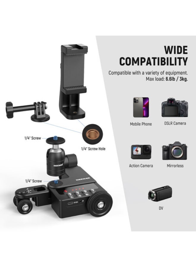 نيوير Upgraded DL200 Motorized Camera Dolly with App Control - Image 4