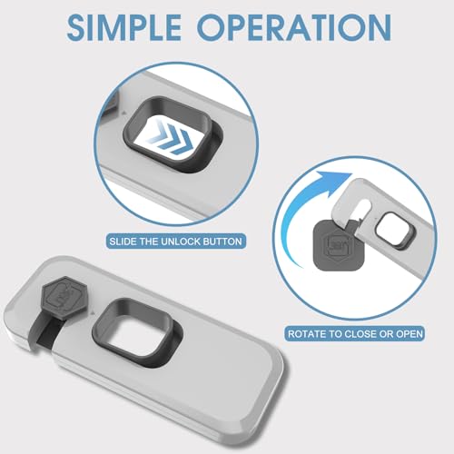 Wilbeva 2 Pack Fridge Locks with Self Adhesive, Refrigerator Latch for Kids, Toddlers and Children, Child & Baby Proofing Freezer Door Lock for, Cabinets and Drawers, Oven, Windows - Image 2