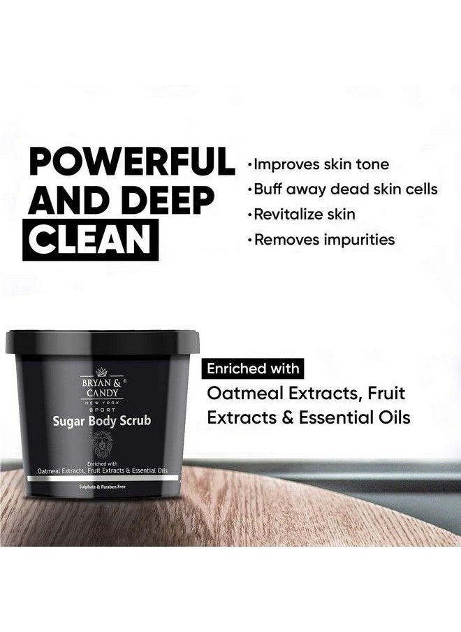 BRYAN & CANDY Newyork Lion Series Lemon Thyme & Spearmint Sugar Body Scrub With Argan Oil To Remove Dead Skin Cells For Glowing Skin 100 Gm  - Image 3