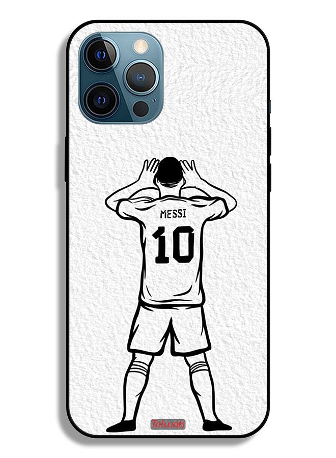 Tolwak Apple iPhone 12 Pro Max Protective Case Messi Sketch - Image 2