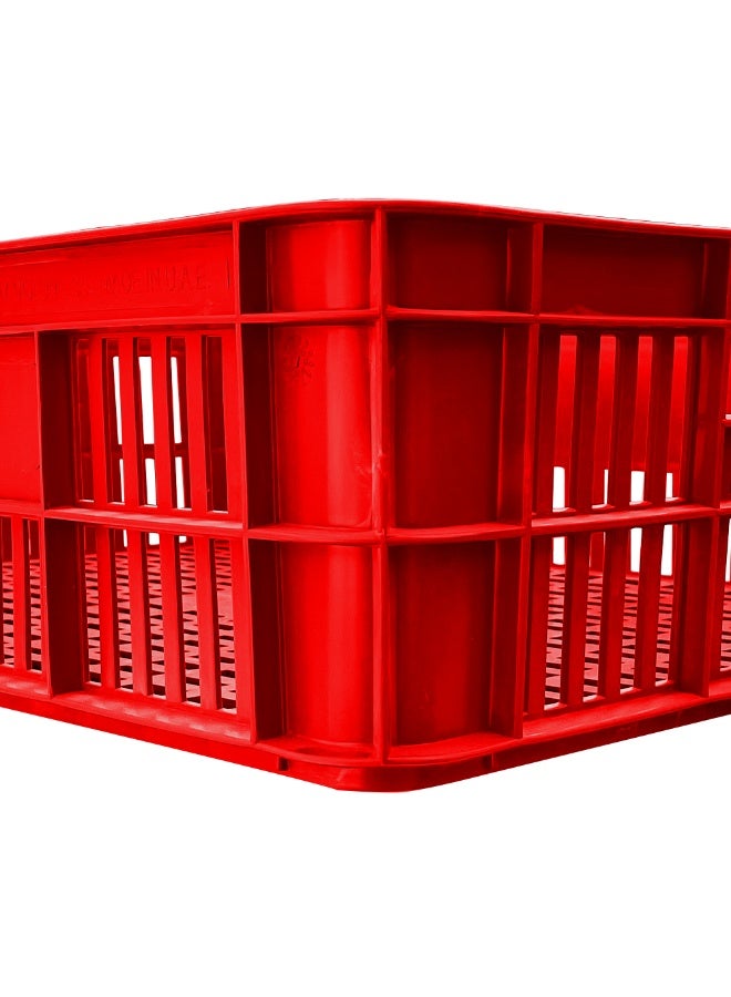 Ethic Solutions 3pcs of Plastic Storage Bakery Crate Box 590×450×170 mm 45L Stackable Heavy Duty Reinforced Walls Anti-Slip Base for Home Industrial Commercial Delivery – Red - Image 4