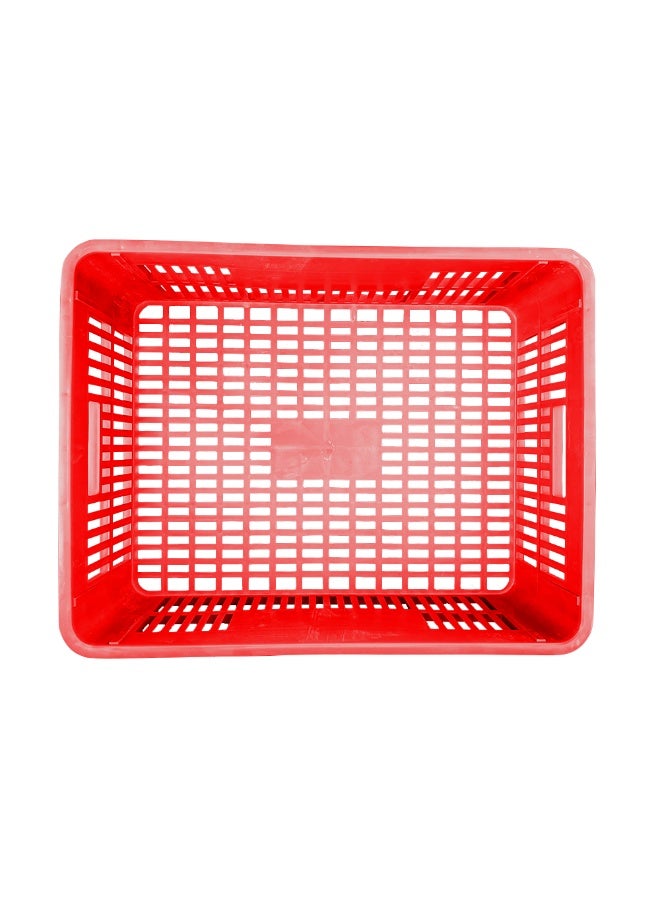 Ethic Solutions 3pcs of Plastic Storage Bakery Crate Box 590×450×170 mm 45L Stackable Heavy Duty Reinforced Walls Anti-Slip Base for Home Industrial Commercial Delivery – Red - Image 3