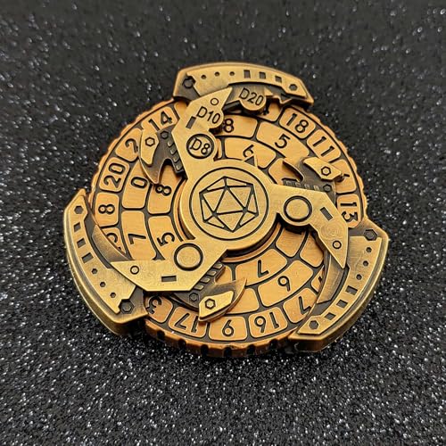 FLUEFOWL Shadow Roulette Dice Spinner for DND Dice Set Dragon Metallic DD Dice with Gift Case for DND Game RPG Role Playing Table Game Gifts Black Gold - Image 5