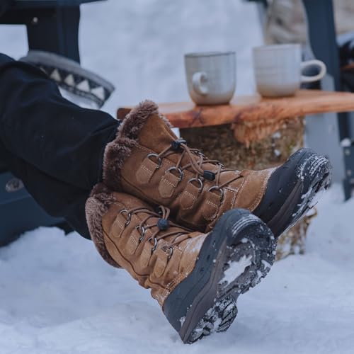 Baffin Chloe Women's Winter Boots, Tundra Rated, 14 to -22 degrees Fahrenheit, Tall Height, Taupe, Size 11 - Image 5