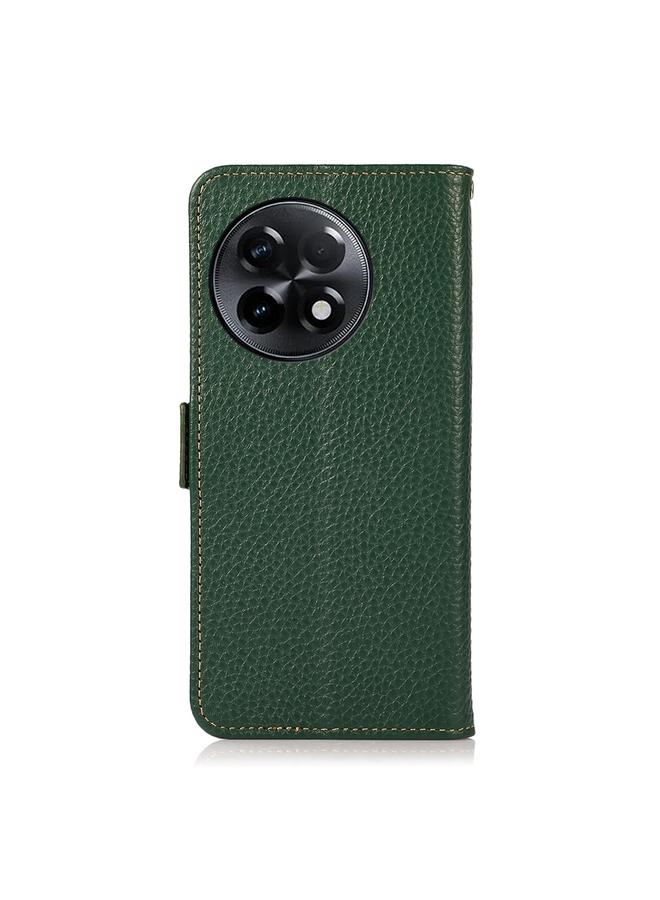 اس-توب جراب لهاتف OnePlus Ace 2 5G من KHAZNEH، مصنوع من جلد الليتشي الأصلي مع خاصية RFID، بمغناطيس جانبي - Image 3