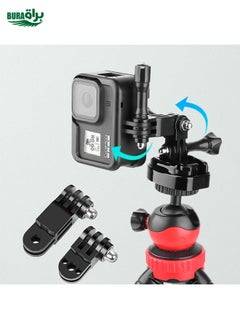 BURAQ Different Direction Short Adapter TELESIN Screw Adapter Adjustment Arm For GoPro Hero12 Black / Hero11/10 /9 /8 /7 /6 /5, Insta360 Ace / Ace Pro, DJI Osmo Action 4 and Other Action Cameras  - Image 5