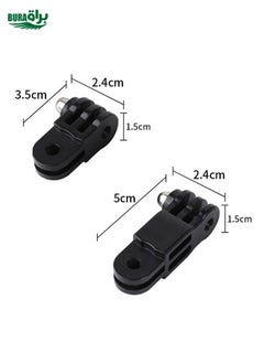 BURAQ Different Direction Short Adapter TELESIN Screw Adapter Adjustment Arm For GoPro Hero12 Black / Hero11/10 /9 /8 /7 /6 /5, Insta360 Ace / Ace Pro, DJI Osmo Action 4 and Other Action Cameras  - Image 2