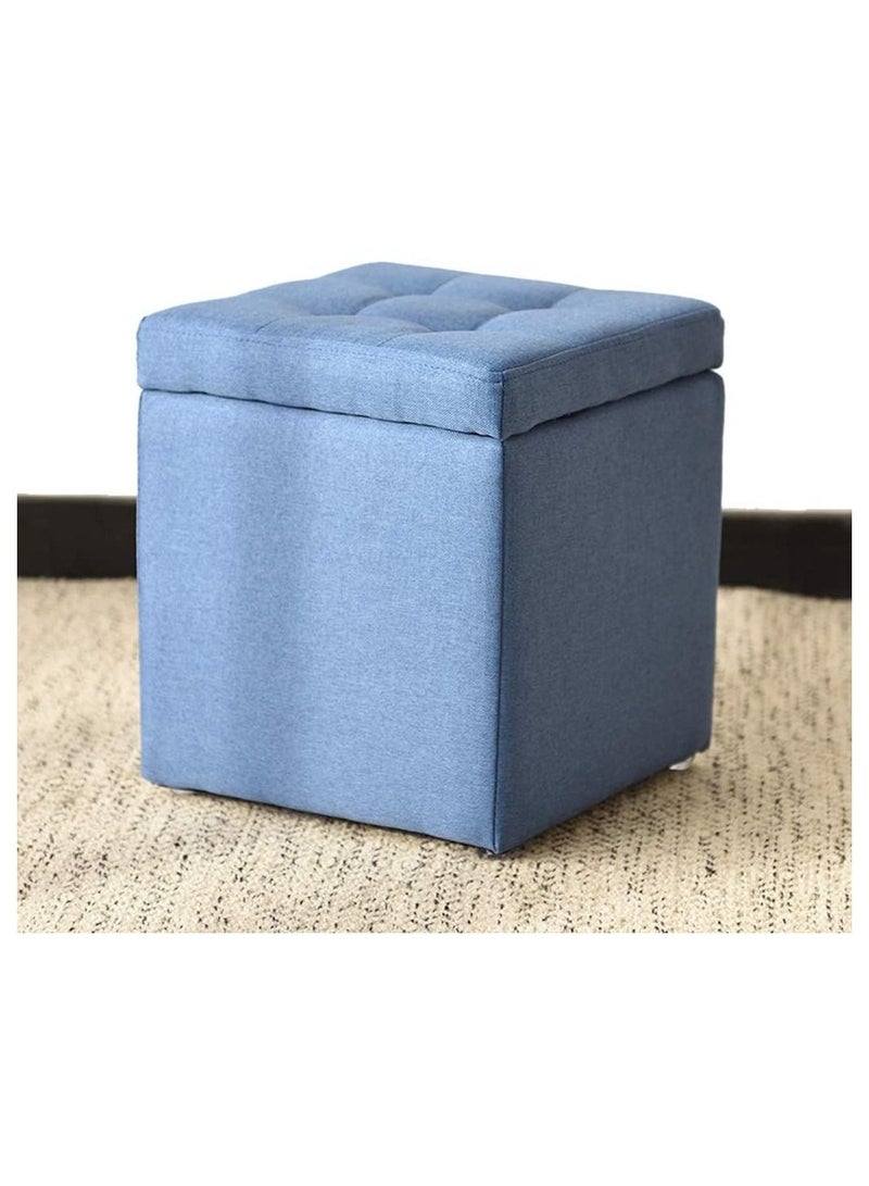 Generic Ottoman Storage Footrest Stool Ottoman Cube Bench Multifuctional Storage Box Shoe Change Chair Toy Box Coffee Table Square Ottoman Cube Foot Stool For Bedroom Living room  - Image 2
