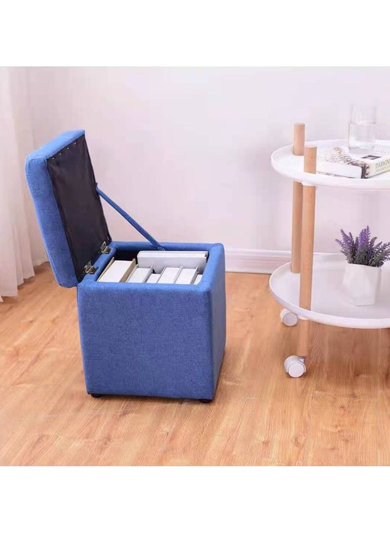 Generic Ottoman Storage Footrest Stool Ottoman Cube Bench Multifuctional Storage Box Shoe Change Chair Toy Box Coffee Table Square Ottoman Cube Foot Stool For Bedroom Living room  - Image 1