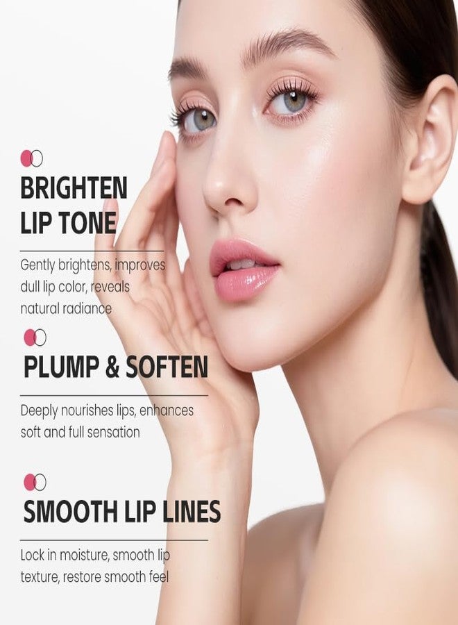 URQT Brightening Lip Serum, Hydrating Glossy Lip Oil with Metal Applicator, Plumping Moisturizing Lip Care Tint, Non-Sticky High Shine Lip Glow for Dry Lips (Peach Mojito) - Image 4
