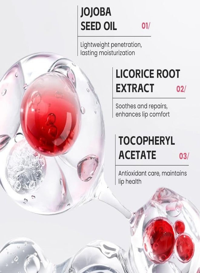 URQT Brightening Lip Serum, Hydrating Glossy Lip Oil with Metal Applicator, Plumping Moisturizing Lip Care Tint, Non-Sticky High Shine Lip Glow for Dry Lips (Peach Mojito) - Image 2