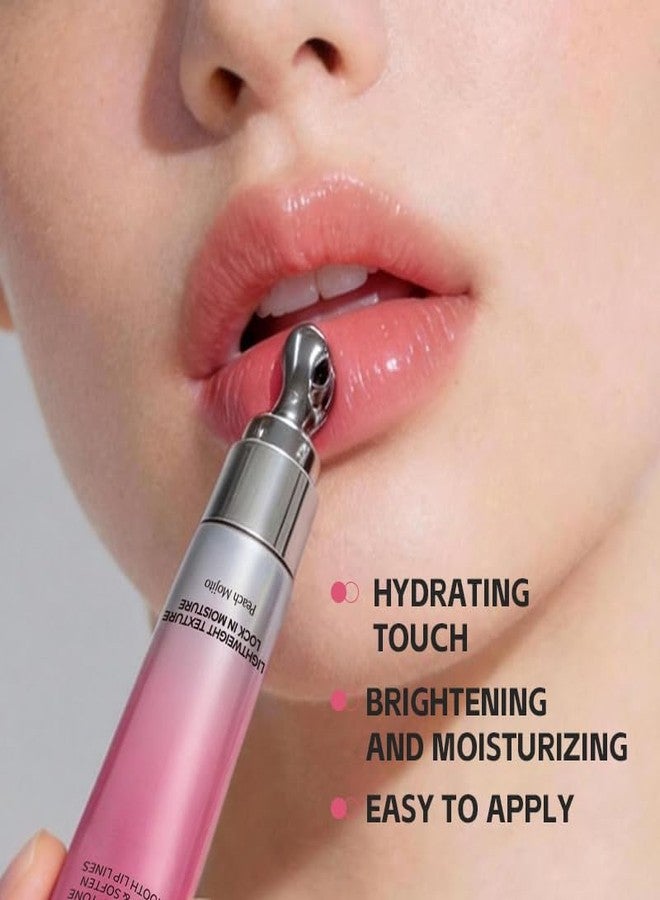 URQT Brightening Lip Serum, Hydrating Glossy Lip Oil with Metal Applicator, Plumping Moisturizing Lip Care Tint, Non-Sticky High Shine Lip Glow for Dry Lips (Peach Mojito) - Image 5