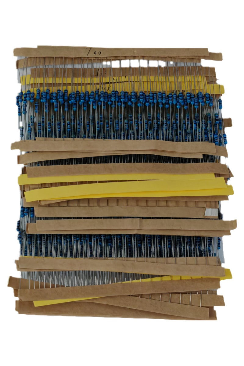600pcs Resistor Kit 1/4W – Assorted Values 10 Ohm to 1M Ohm, Precision Resistors Set for Electronics Projects & DIY  - Image 1